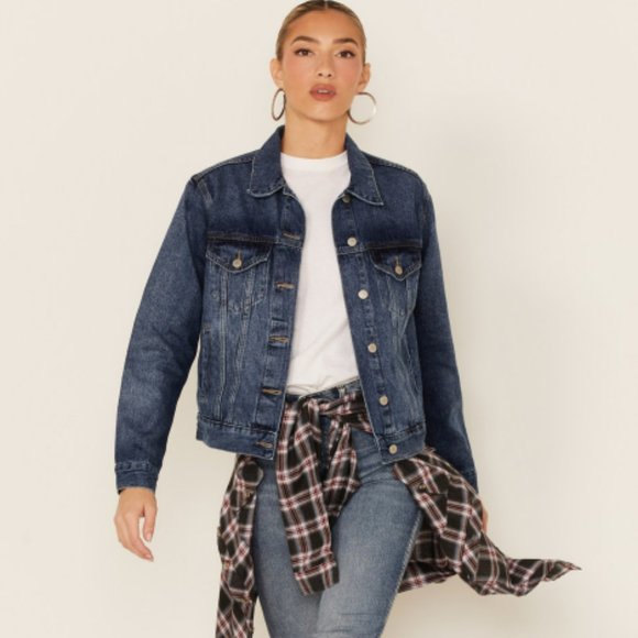 Just USA Distressed Denim Jacket 2X - Picture 1 of 13